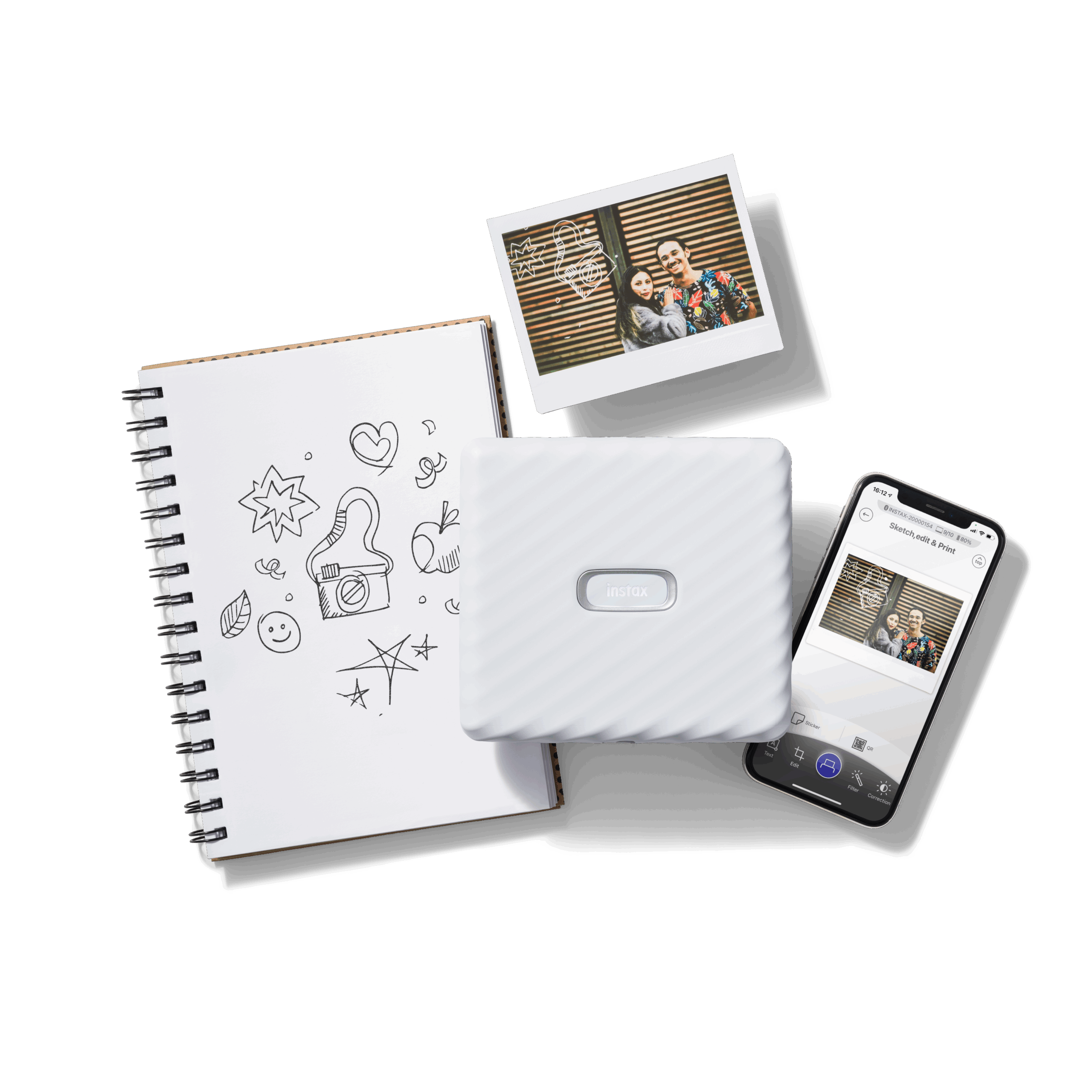 Impresora Fuji Instax Link Wide Color White - Imagen 6