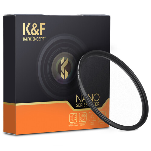 Filtro K&F 58mm Difusión Negro 1/8 HD, W/R anti arañazos, con revestimiento verde (142099)