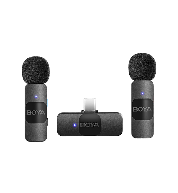 Boya BY-V20 Micrófono Inalámbrico Doble Ultra Compacto y Portable 2.4GHz Conector USB-C - Imagen 2