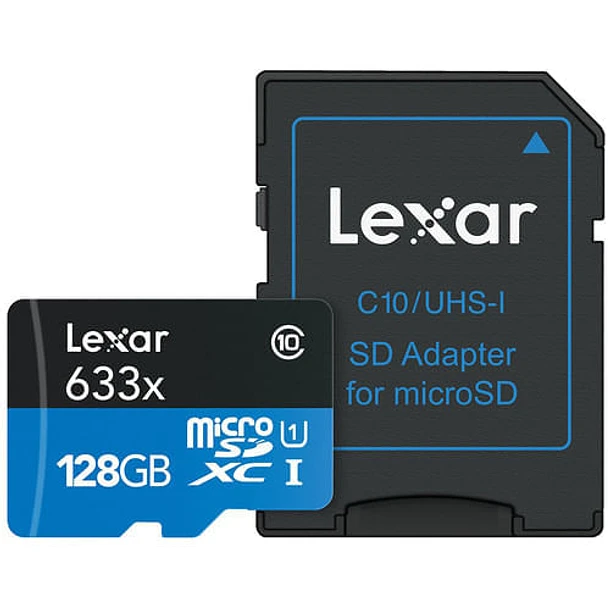 Mem Lexar Micro 128Gb 633x 100mb HP C/Ad 119707sdxc uhsI