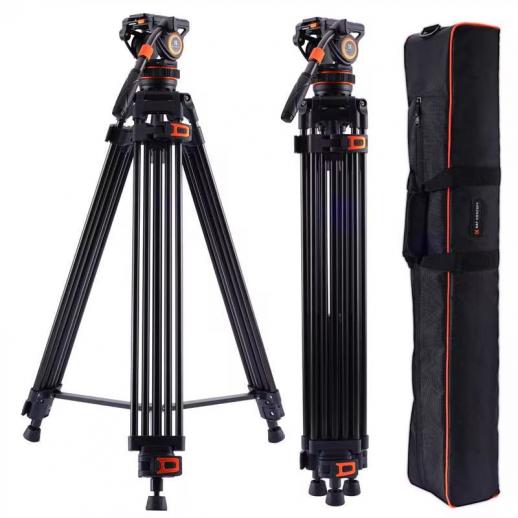 Trípode de cabezal fluido con capacidad de carga de 17,6 lb/8 kg