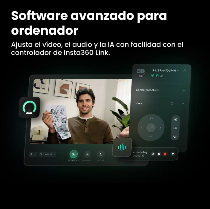 WEBCAM 4K FLAGSHIP INSTA360 LINK 2 PRO / 859146 - Imagen 6